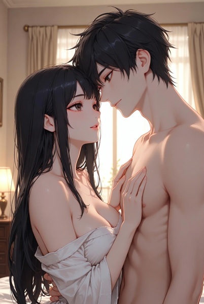 Couple sharing a quiet intimate moment